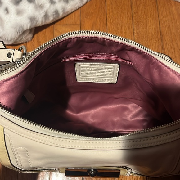 Coach Kristin Spectator Bag 18287 Ivory and Pale Yellow Leather - Picture 7 of 7